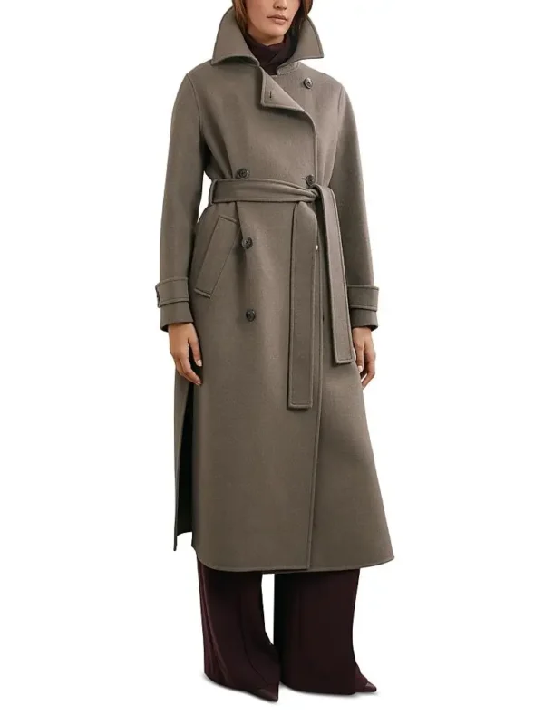 Reiss Petite Luna Long Blind Seam Coat
