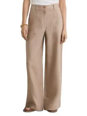 Reiss Petites Ashby Linen Pants