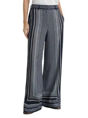 Reiss Petite Anna Wide Leg Printed Trousers