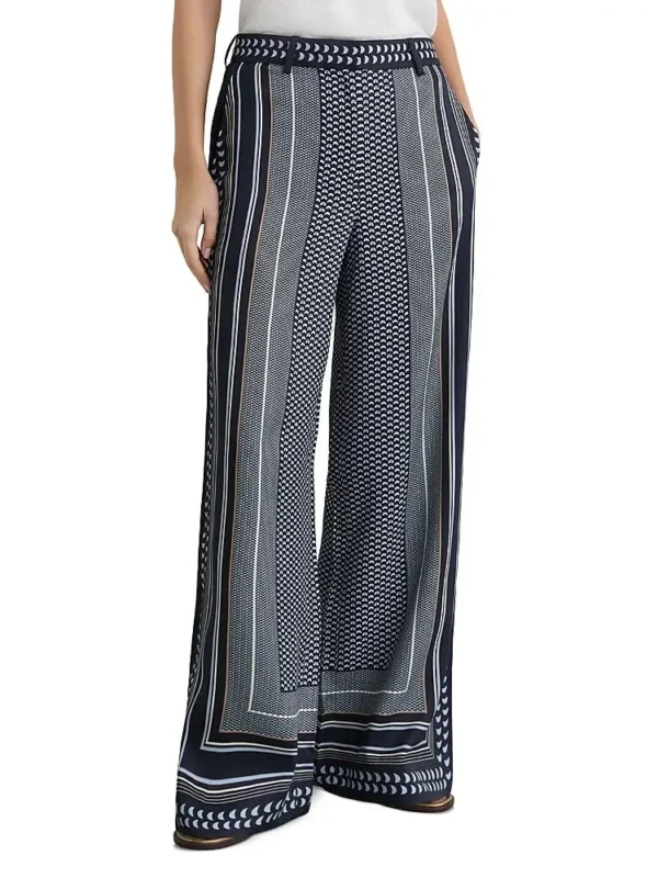 Reiss Petite Anna Wide Leg Printed Trousers