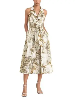 Reiss Petite Tate Printed Midi Dress