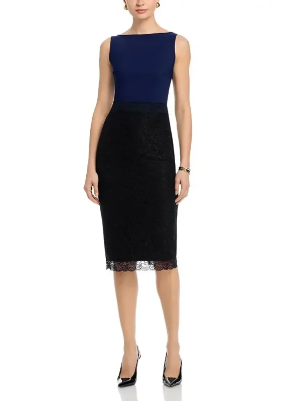 Chiara Boni La Petite Robe Fluis Lace Hem Dress