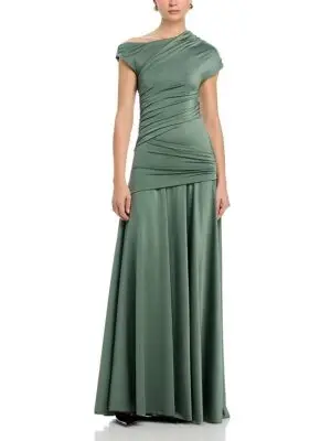Chiara Boni La Petite Robe Becia Ruched Asymmetric Gown