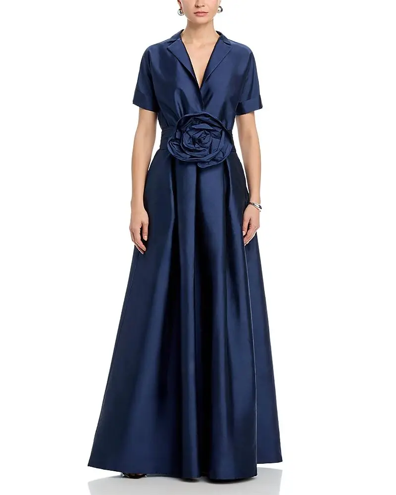 Chiara Boni La Petite Robe Stoya Taffeta Rosette Gown