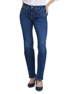 Nydj Petites Marilyn High Rise Straight Jeans in Jordan