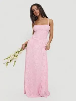 South Of France Maxi Dress Pink Petite