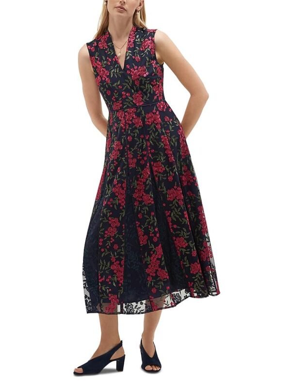 Hobbs London Petites Quin Embroidered Dress