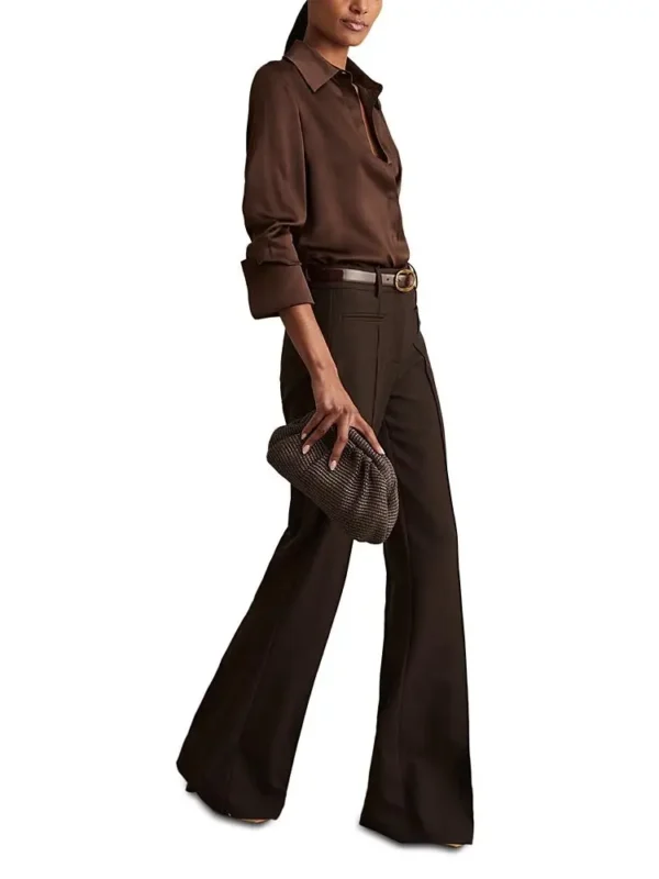 Reiss Petite Claude Flare Leg Trousers