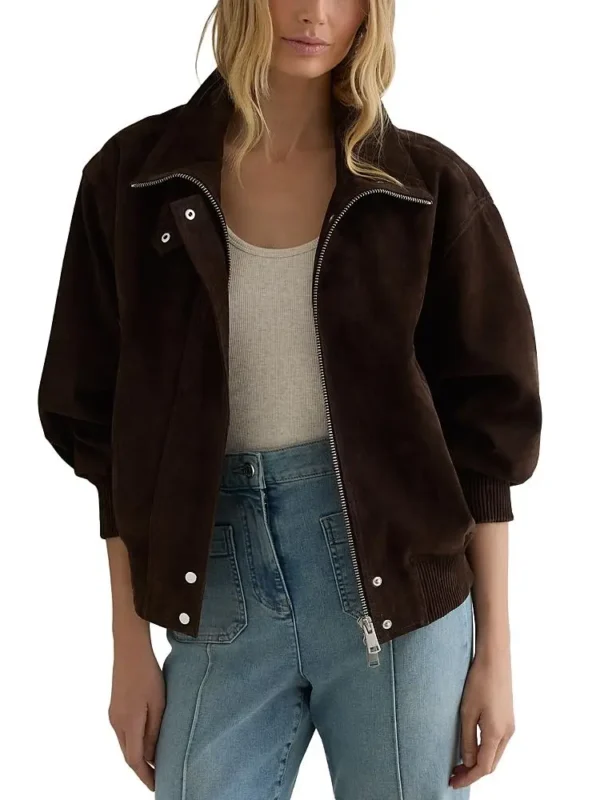 Reiss Petite Cara Leather Jacket