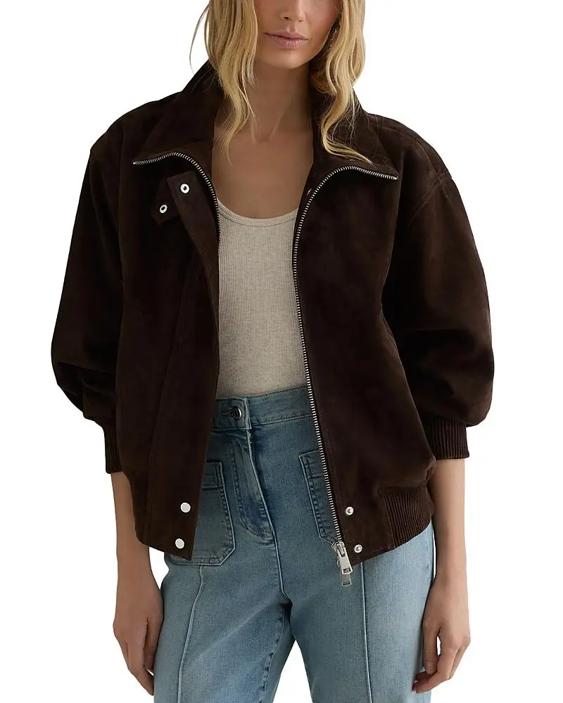 Reiss Petite Cara Leather Jacket