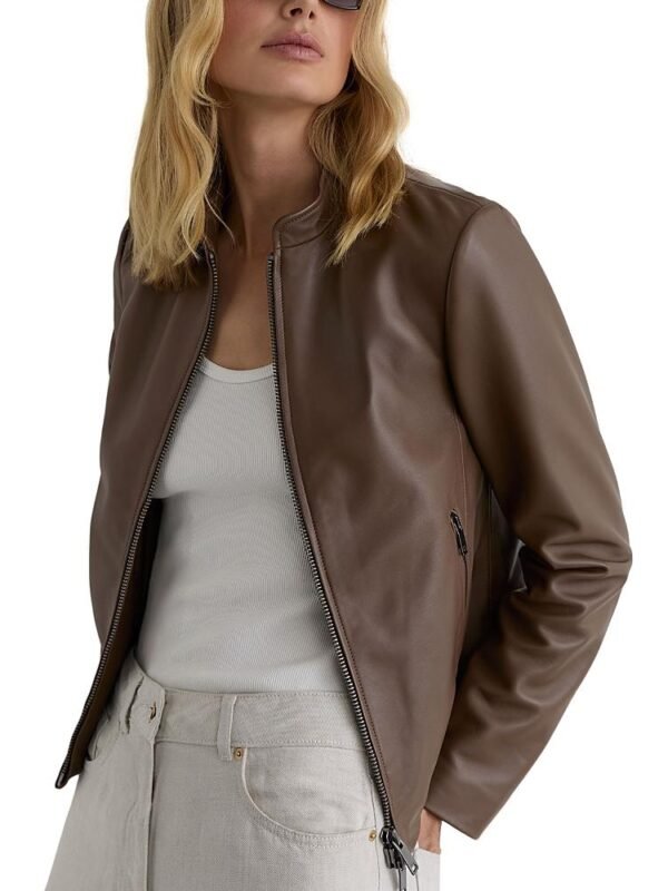 Reiss Petite Allie Leather Jacket