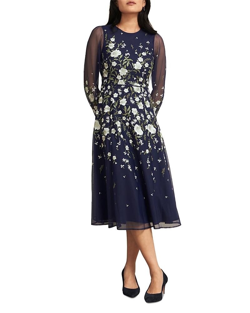 Hobbs London Petite Lois Embroidered Dress