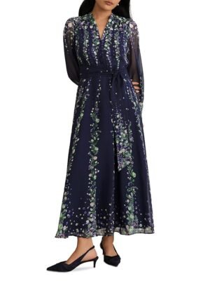 Hobbs London Petites Ros Silk Dress