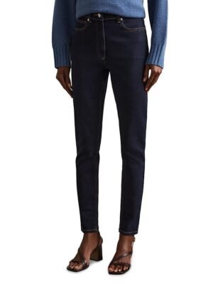 Reiss Petites Hattie Skinny Jeans in Dark Blue