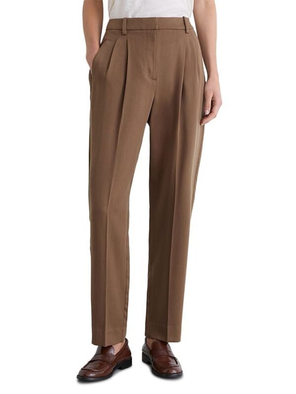 Reiss Petites Clay Tapered Pleated Pants
