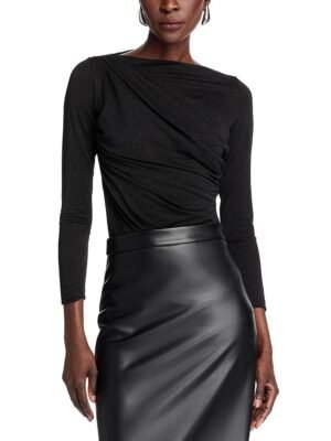 Chiara Boni La Petite Robe Draped Long Sleeve Top