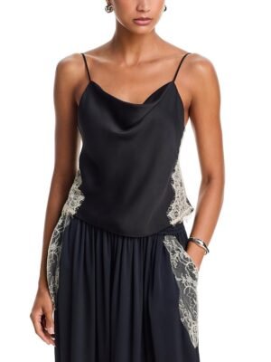 Cinq a Sept Esme Satin Lace Petite Marta Cami