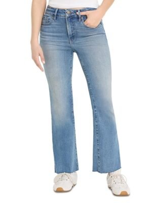 Good American Soft Tech Good Petite High Rise Straight Jeans in Indigo 1209