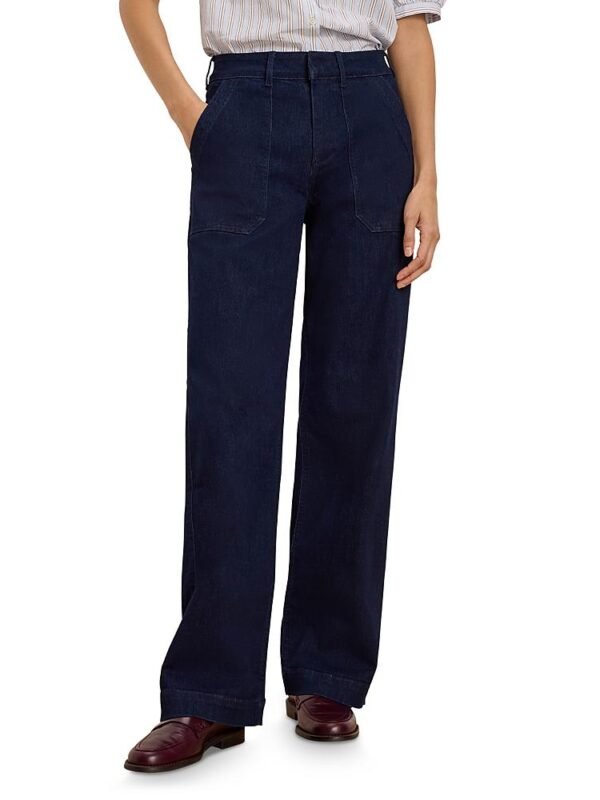 Nic+Zoe Petite Highland High Rise Wide Leg Jeans in Midnight