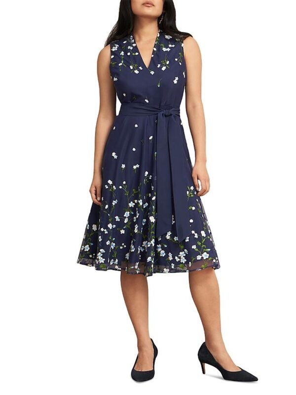 Hobbs London Petite Aria Embroidered Dress