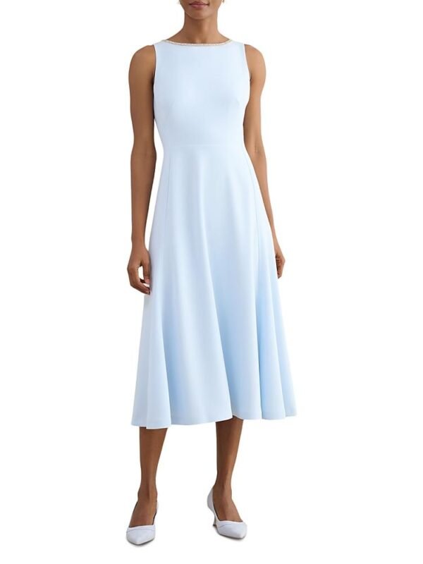 Hobbs London Petites Beatrix Embellished Midi Dress