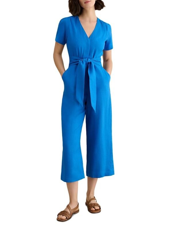 Hobbs London Petite Evie Linen Jumpsuit
