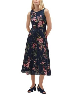 Hobbs London Petites Carly Textured Satin Dress