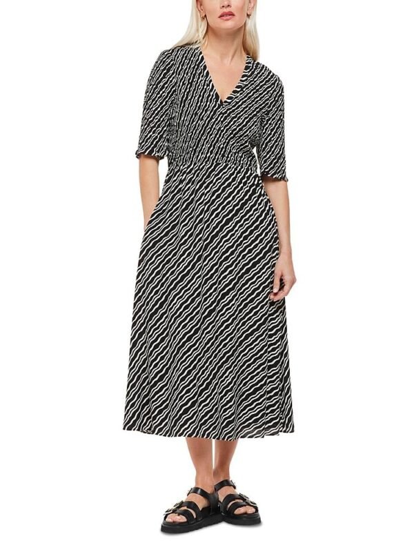 Whistles Petite Ruched Midi Dress