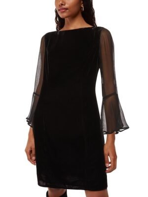 Whistles Petites Myla Velvet Mini Dress