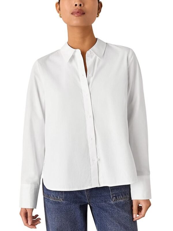 Whistles Petite Boxy Long Sleeve Shirt