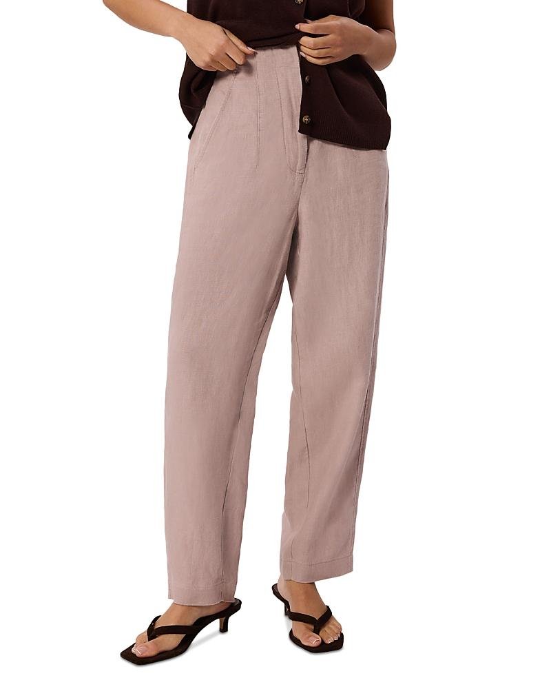 Whistles Petite Linen Barrel Leg Trousers