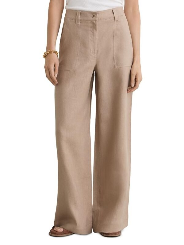 Reiss Petites Ashby Linen Pants