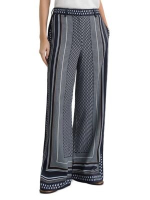 Reiss Petite Anna Wide Leg Printed Trousers