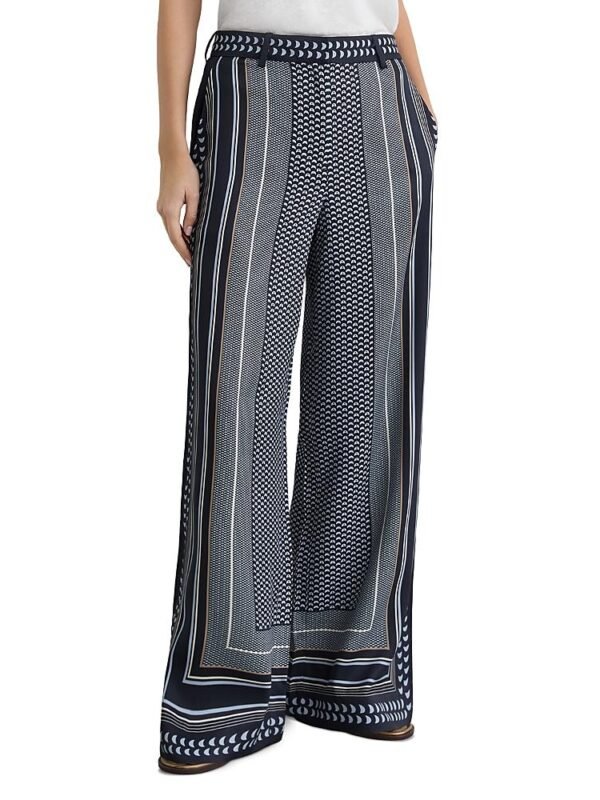 Reiss Petite Anna Wide Leg Printed Trousers