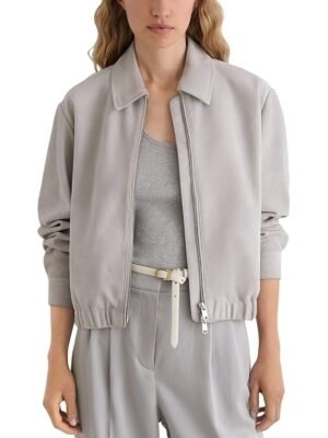 Reiss Petites Lottie Suede Bomber Jacket