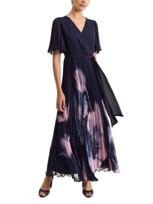 Phase Eight Petites Abigail Textured Wrap Dress