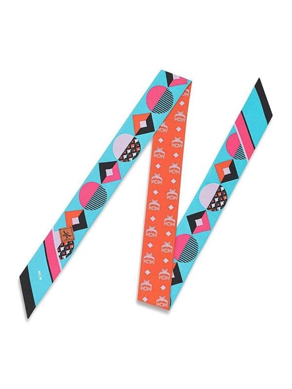 Mcm Monogram Print Petite Scarf in Organic Silk