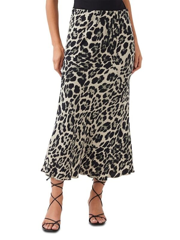 Karen Kane Petite Printed Bias Cut Midi Skirt