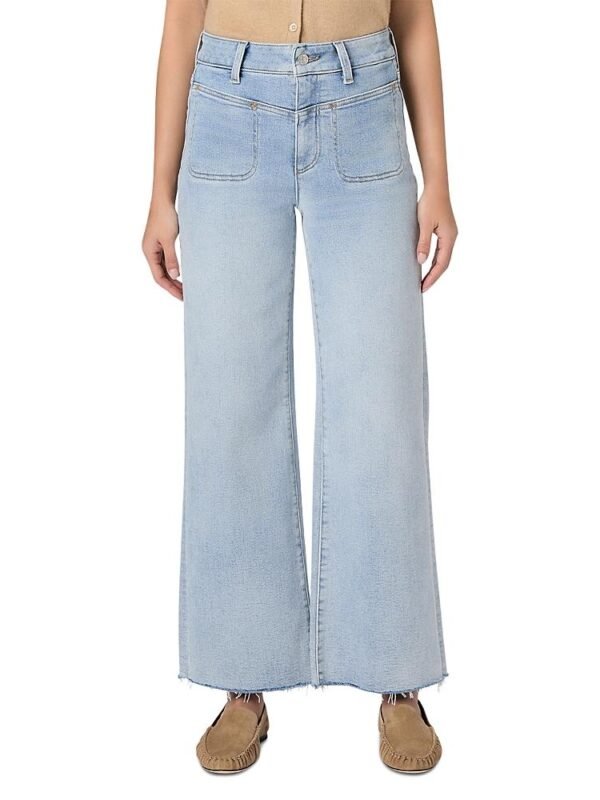 Paige Petite Anessa High Rise Wide Jeans in La Belle