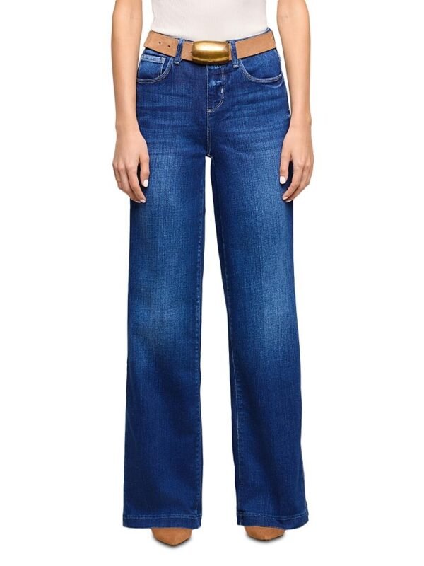 L'Agence Petites Scottie High Rise Wide Leg Jeans in Marvista
