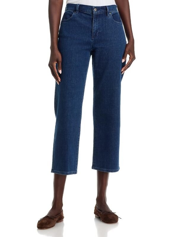 Eileen Fisher Petites Straight Ankle Jeans in Medium Indigo