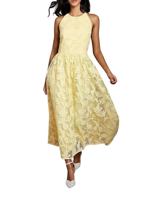 Coast Petite Halterneck Lace Midi Dress