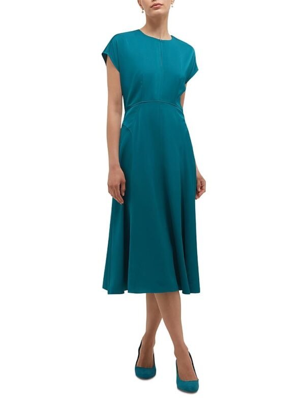 Hobbs London Petites Adela Cap Sleeve Satin Dress