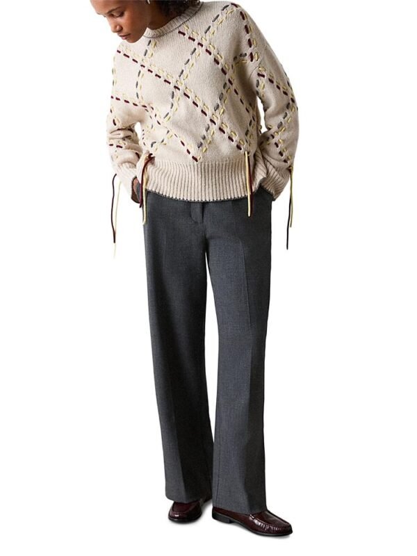 Whistles Petite High Rise Straight Leg Pants