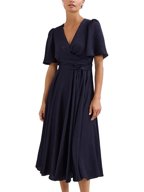 Phase Eight Petites Abbie Textured Wrap Dress