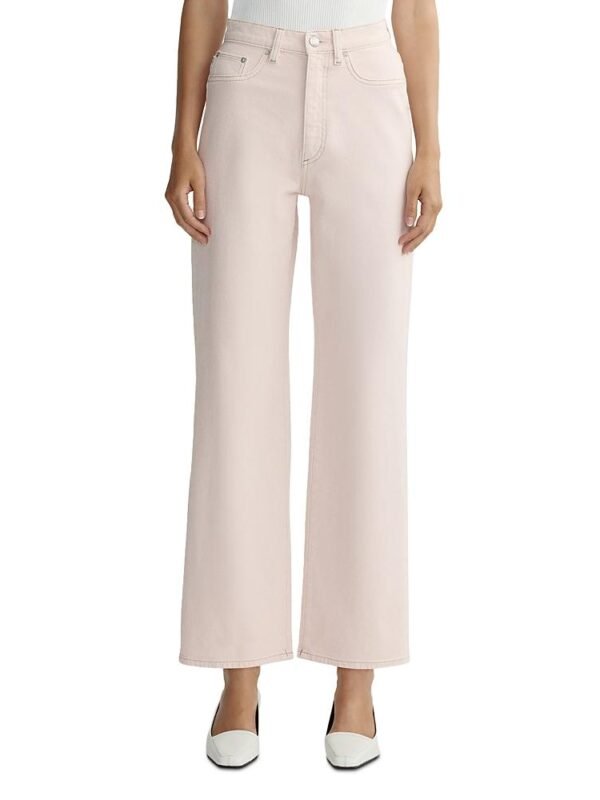 DL1961 Petite Karmine High Rise Ankle Wide Leg Jeans in Ballet