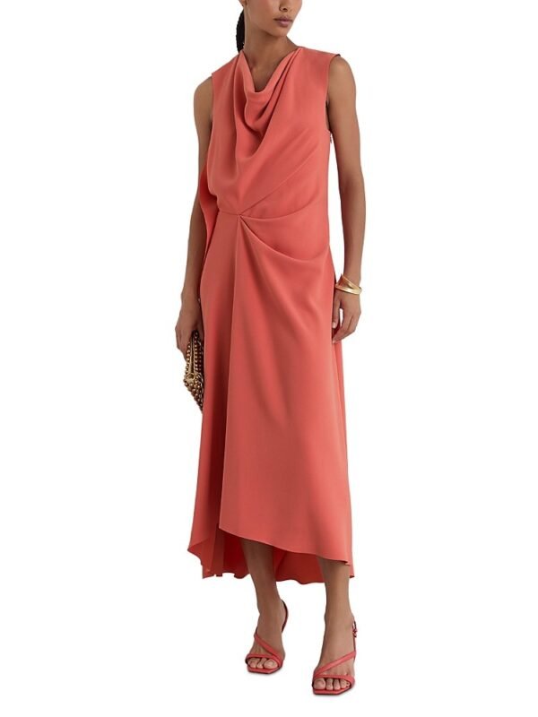 Reiss Petite Dorota Draped Midi Dress