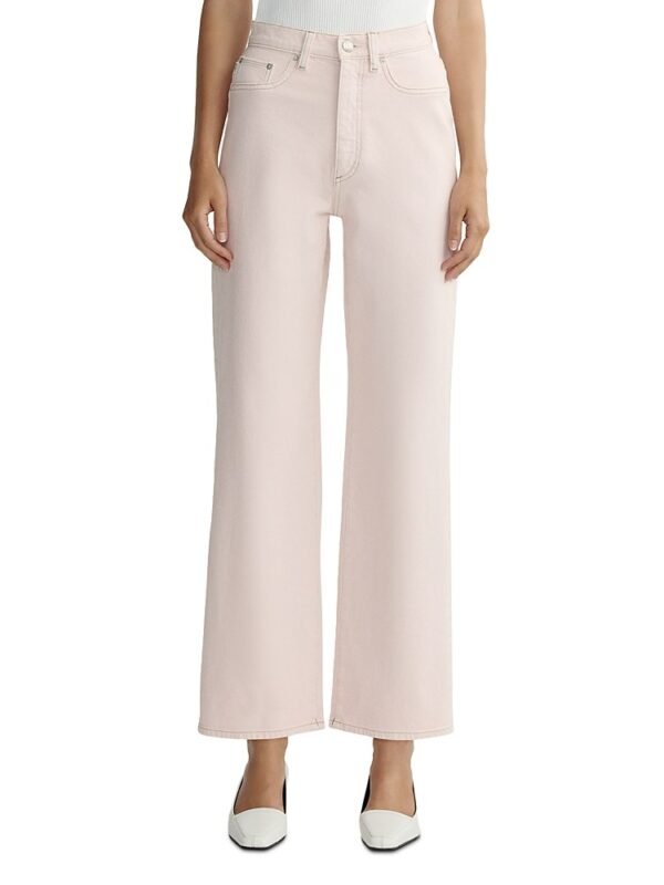 DL1961 Petite Karmine High Rise Ankle Wide Leg Jeans in Ballet