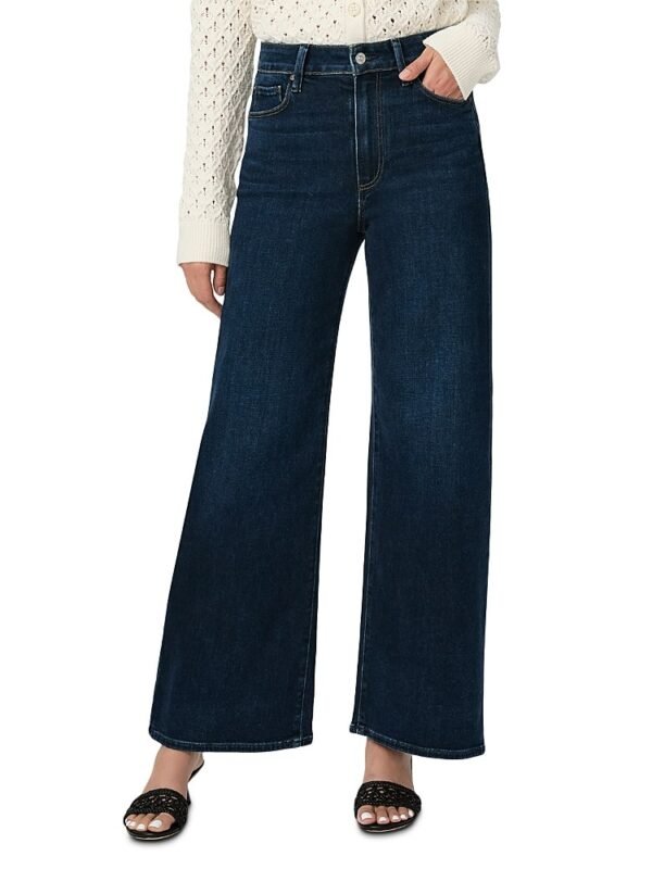 Paige Anessa 28' High Rise Wide Leg Petite Jeans in Amagasett
