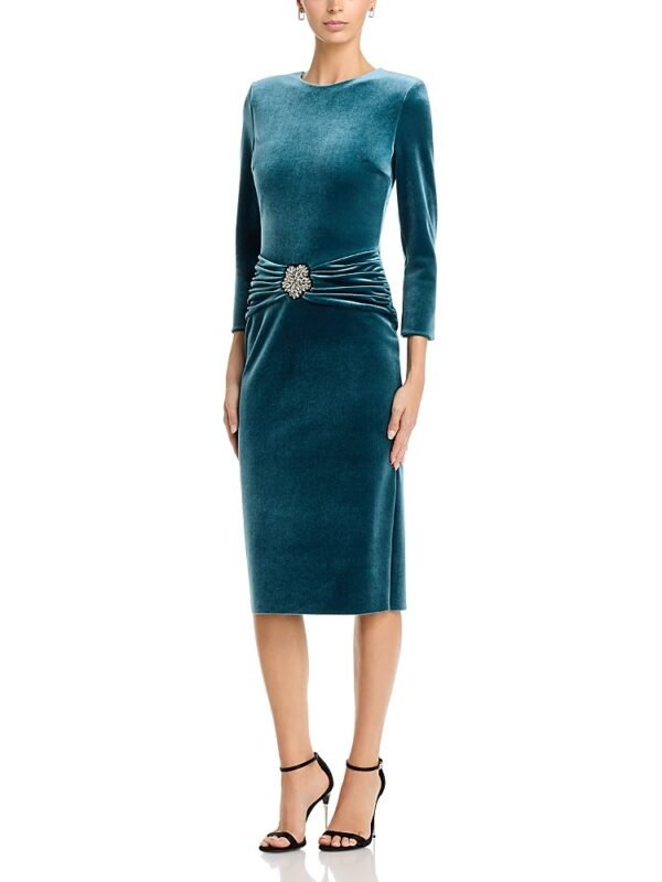 Chiara Boni La Petite Robe Yaras Embellished Velvet Dress